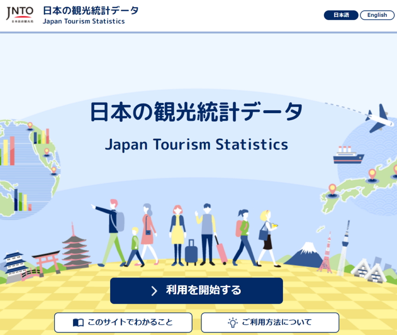 JNTO opens Japan Tourism Statistics to get tourism date you want to know