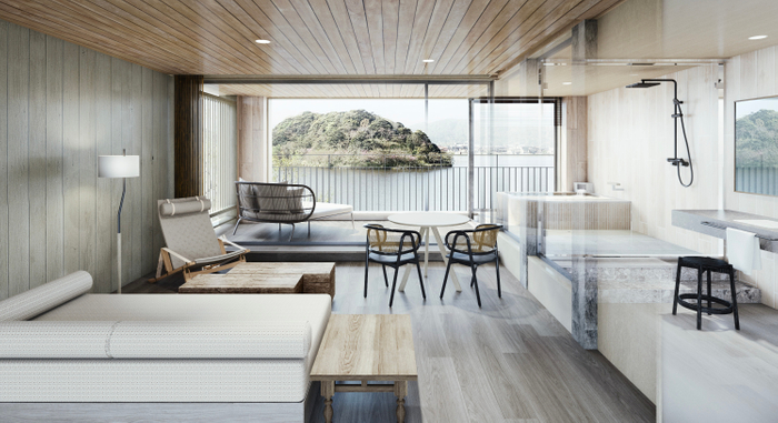  京都府・京丹後市に、湖畔のボートハウスをイメージした客室がオープン、旅先テレワークにも、5/3