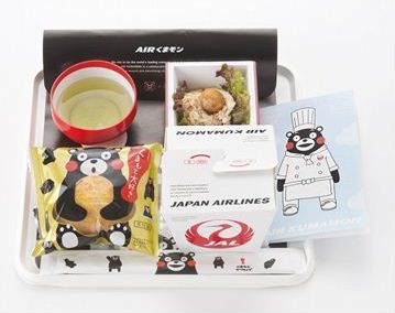 JAL、機内食で「くまモン」とコラボ　－国際線欧米路線の機内食で