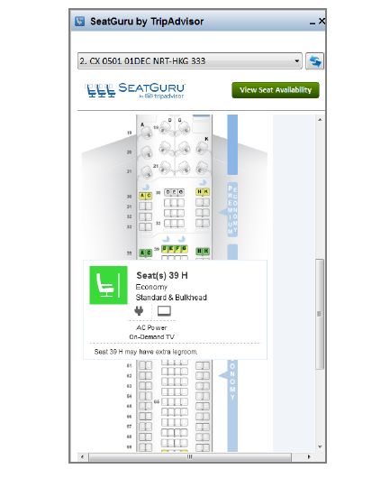 セーバー、トリップアドバイザーと連携で航空座席の情報アプリ提供