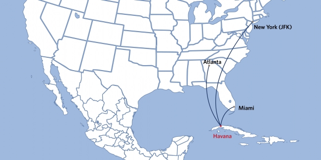 デルタ航空、米国からキューバ・ハバナへ定期直行便を運航へ、ニューヨークなど3都市から