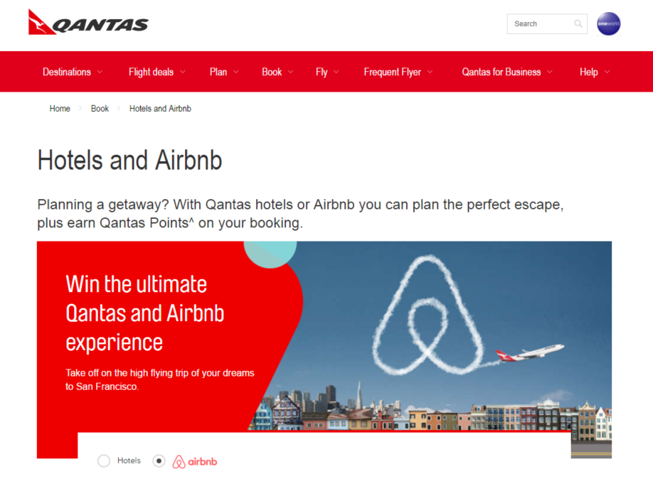 カンタス航空が民泊「Airbnb」と提携、航空会社では世界初、民泊予約でカンタス会員ポイント付与【動画】