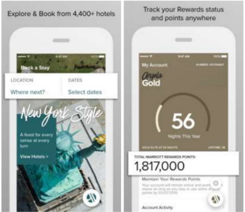 マリオットホテル、アプリ機能を刷新、スタッフとのチャット機能やモバイル・ルームキー導入など積極化
