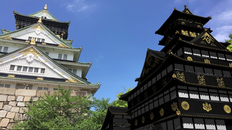 大阪城の観光を楽しむar 拡張現実 アプリ公開 戦国武将との記念撮影が可能に 漆黒の旧大阪城も トラベルボイス