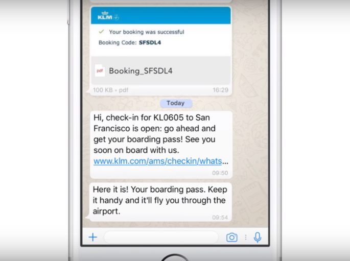 KLMオランダ航空、メッセージアプリ「WhatsApp」に対応開始、チェックインやフライト情報提供を可能に【動画】
