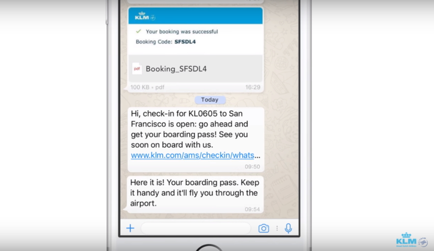 KLMオランダ航空、メッセージアプリ「WhatsApp」に対応開始、チェックインやフライト情報提供を可能に【動画】