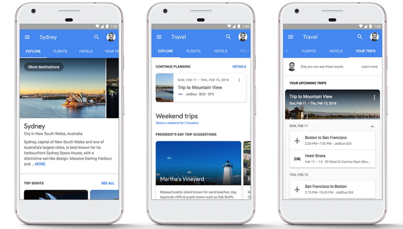 グーグル、スマホでの航空券やホテル比較・予約の使い勝手を改良、小さな画面上で操作性や導線を向上