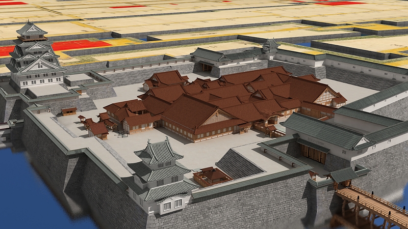 凸版印刷、江戸時代の福井城をVRアプリで復元、古地図と重ねて旧町名との閲覧も可能に