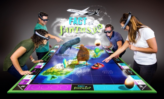 ニュージーランド航空、目の前に3Dで景色が現れる新旅行ゲーム構想、複合現実（MR）活用の複数参加型で