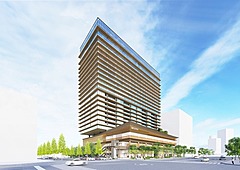横浜・みなとみらい21地区にウェスティンホテル開業へ、地上23階建ての全373室、長期滞在型ホテルも併設