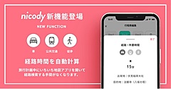 旅行計画アプリ「nicody（ニコディ）」、旅行中の移動時間を自動計算する新機能、移動手段の組合せや履歴保存も
