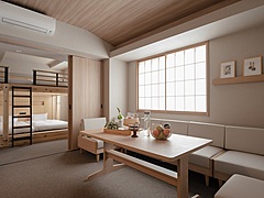 東京・日本橋に家族で泊まれるアパートメントホテル開業、全室36室が2ベッドルーム、キッチン付きのスイートタイプ