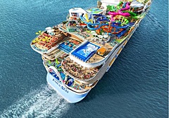 クルーズ客船上に巨大テーマパーク、マイアミ母港の新造船「アイコン・オブ・ザ・シーズ」が2024年1月デビュー