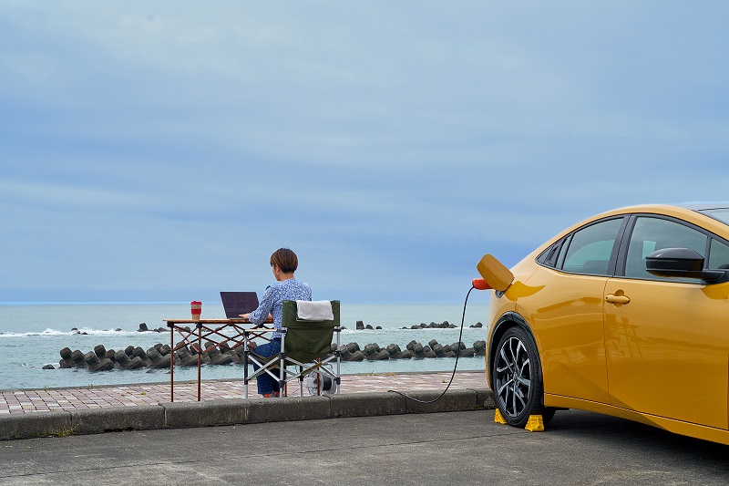 Telework Auto TOYOTA offers a new telework style ‘Ele-Work’ using an electric car ...