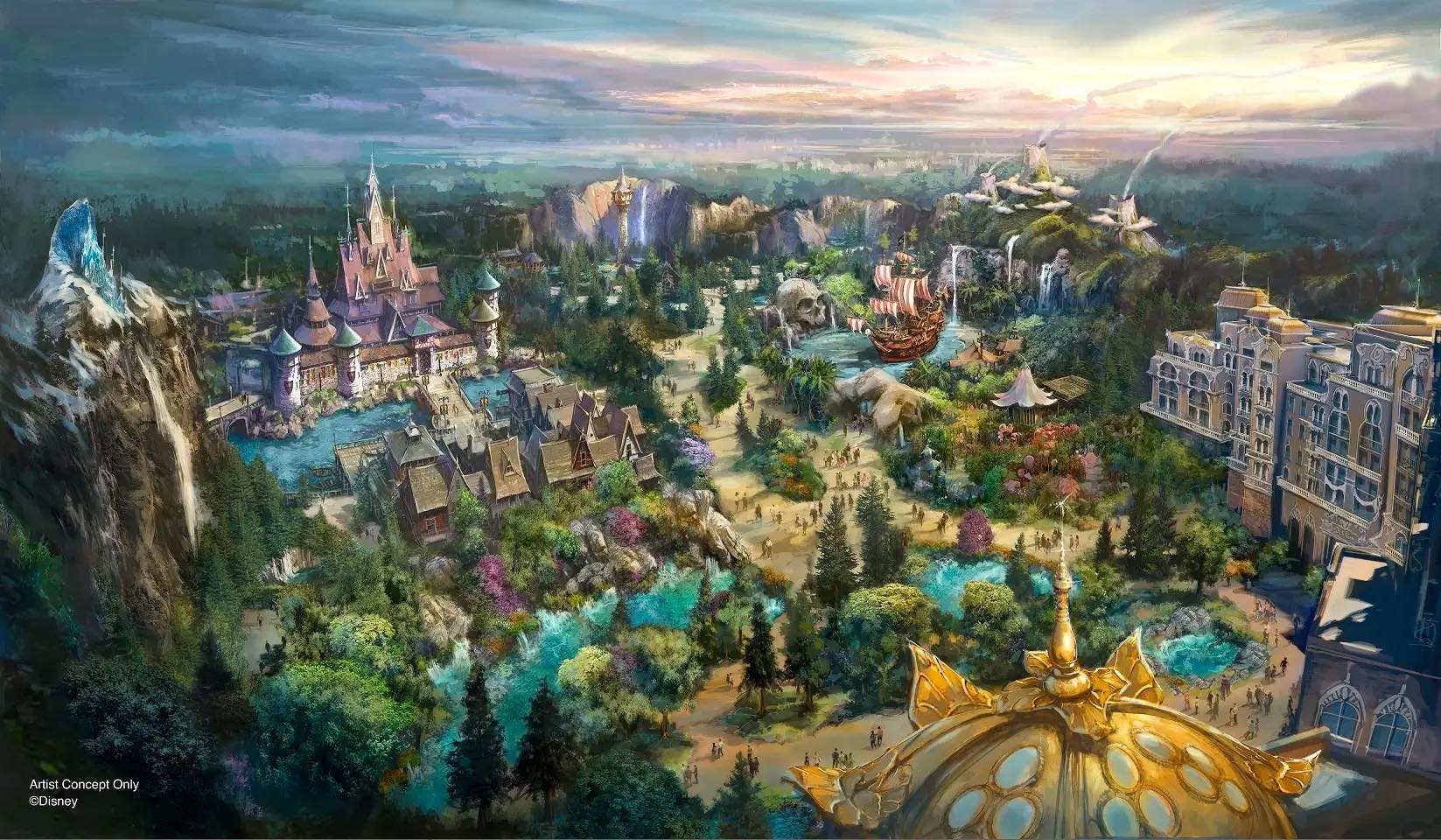 東京ディズニーシー、新エリアの概要を公開、「アナ雪」などディズニー