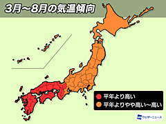 今夏は全国的に「暑い夏」か、夏の季節商品は早めに高需要になる予測