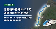 北陸新幹線延伸でルート検索に変化、目的地検索で「敦賀駅」が8.4倍、新幹線が停車しない沿線駅でも増加傾向