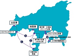 香川県・小豆島、AI自動運転ボートの航行を実証、シェアサイクルなど既存交通と組み合わせ、島民や観光客の新たな交通手段に