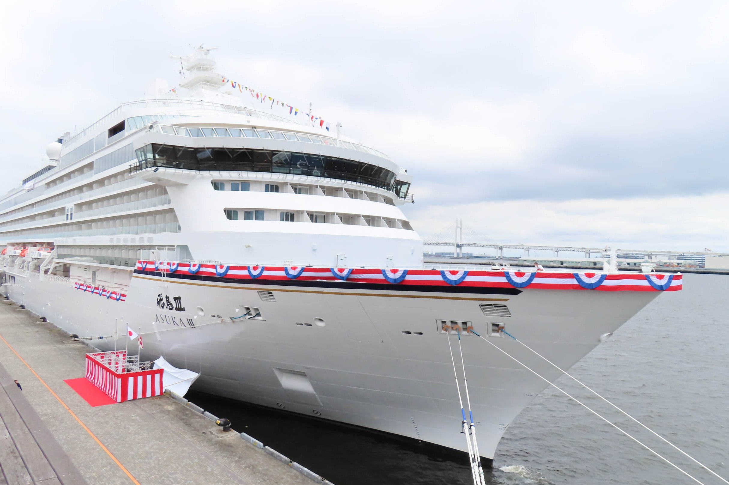 郵船クルーズの34年ぶりの新客船「飛鳥III」の船内を取材した、7月20日