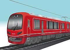  箱根登山電車が新型車両を導入、伝統工芸・寄木細工を室内デザインに採用、大型荷物の収納スペースも、2028年から