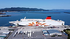 商船三井さんふらわあ、鹿児島県志布志湾でファミリークルーズ、日中2時間の周遊コースを航行