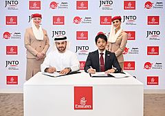 日本政府観光局、中東からの訪日需要拡大へ、エミレーツ航空と新たな覚書、共同プロモーションなど展開